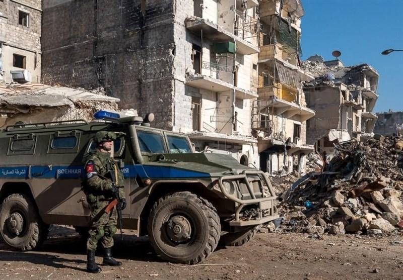 گشت زنی مشترک نظامیان روسیه و ترکیه در منطقه تل رفعت سوریه