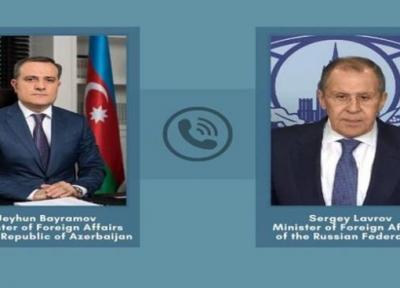 وزیران خارجه روسیه و جمهوری آذربایجان در خصوص توافق قره باغ مصاحبه کردند خبرنگاران