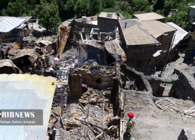 نابودی 20 منزل مسکونی بر اثر آتش سوزی در شاندیز